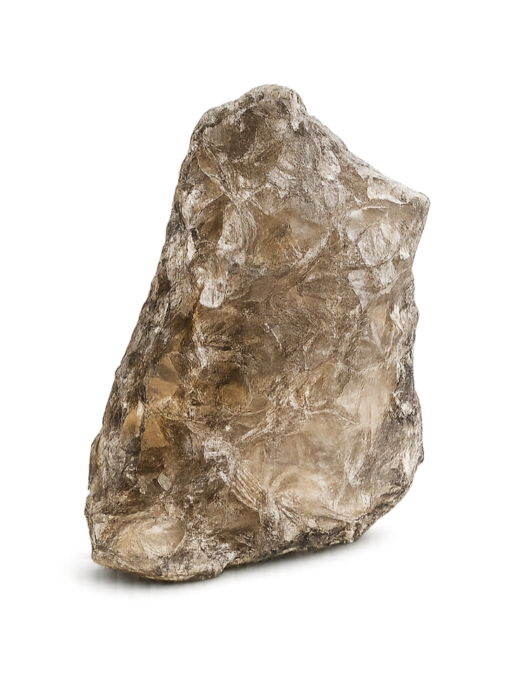 Translucent obsidian — vitreous clarity revealing internal depth in direct light