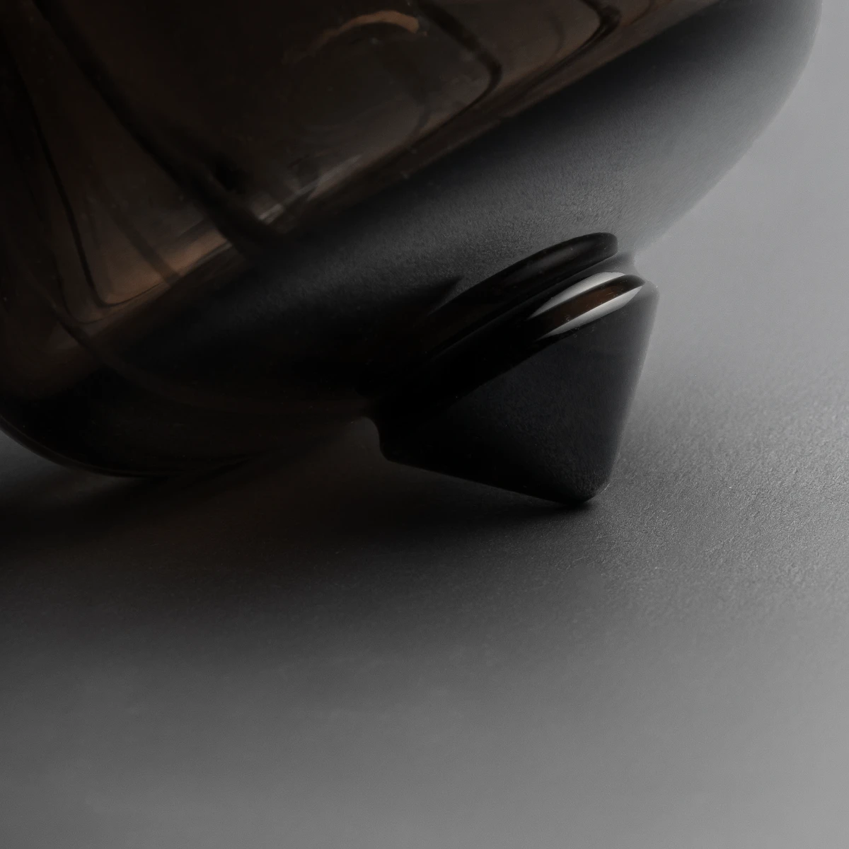 Rocking brandy glass — side profile showing rounded self-righting base