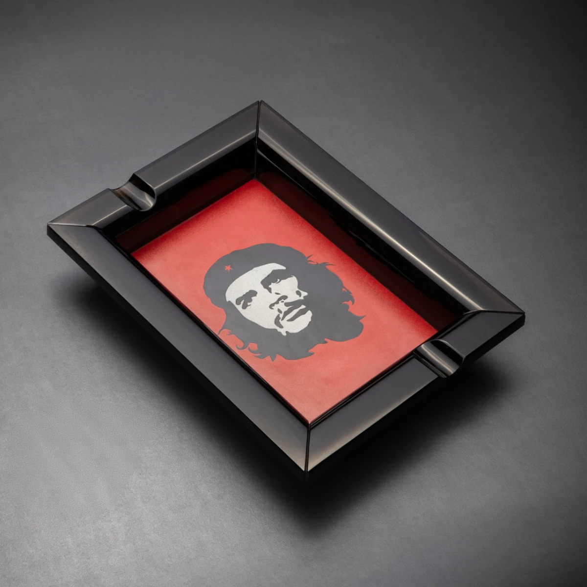 Imprint Obsidian — example 2, bespoke design on obsidian ashtray